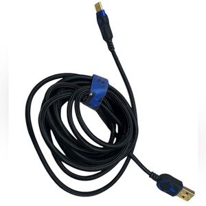 Black and Blue USB to mini usb 6 Ft. Charging Cable
